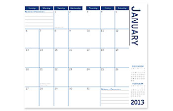Monthly Cal. With Map Refill