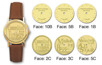 Medallion Watch-Mens Leather