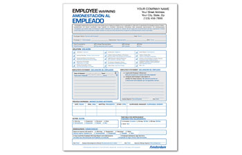 Employee Warning Bilingual - Imp