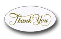 thank you 1 x 2 oval-clear label