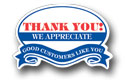 thank you-we appreciate label