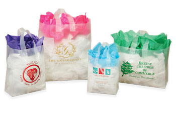 Frosted Shopping Bag W/Loop Handle