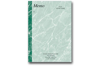 Oversized Memos 7 X 9 Green Marble