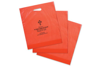 15X18x4 Colored Frosted Die Cut Bag