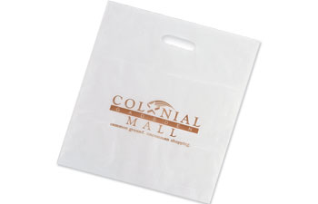 15X18x4 Clear Frosted Die Cut Bag