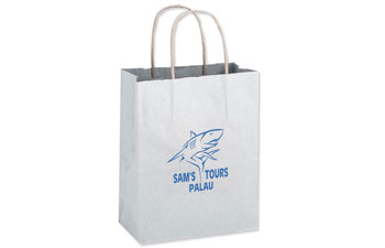 10X5x13 White Shopper Bag