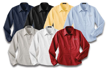 Womens Long Sleeve Twill Shirt