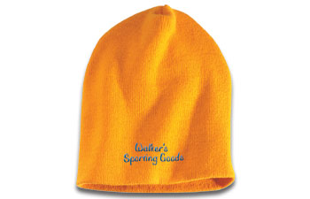 Knit Skull Cap Embroidered