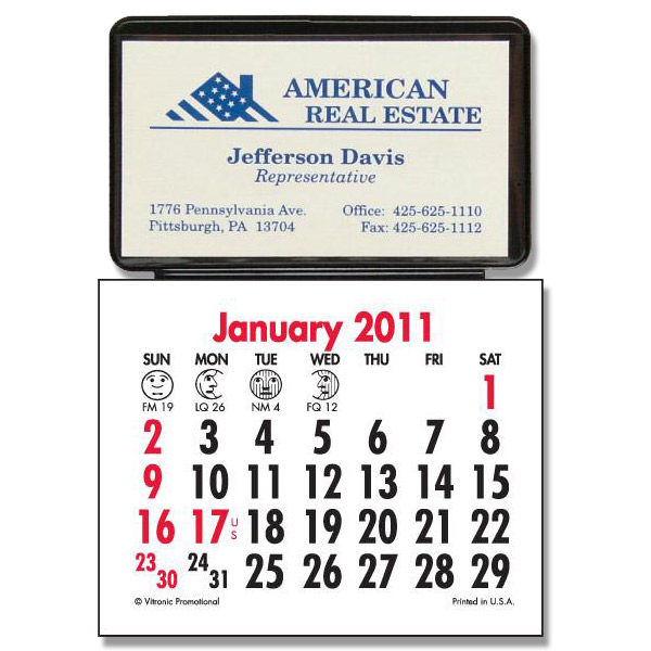 Business Card Holder Stick Calendar
