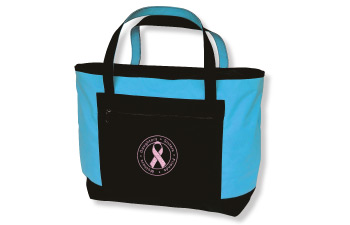 Pink Ribbon Blue Showcase Tote