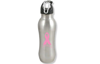 Awareness 24 Oz Silver Fitness Bott