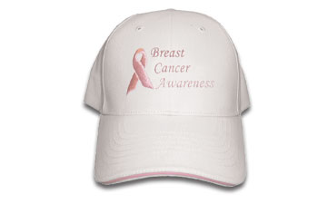 Bca Pink Ribbon White Hat