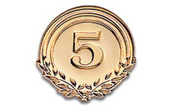 Five Years Of Service - Goldtone