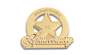 Personalized Anniversary Star Pin