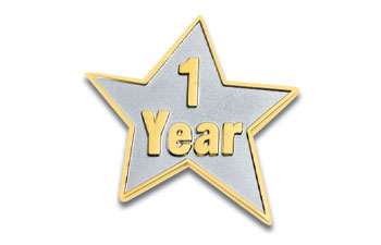 1 Year Star Lapel Pin