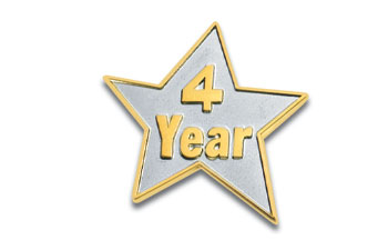 4 Year Star Lapel Pin