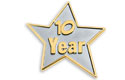 10 Yr Star Service Award Pin