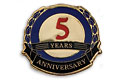 5  Years Anniversary Lapel Pin