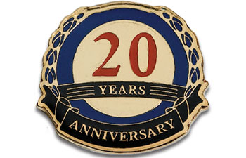 20  Years Anniversary Lapel Pin