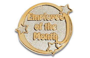 Employee Of The Month Two-Tone Pin
